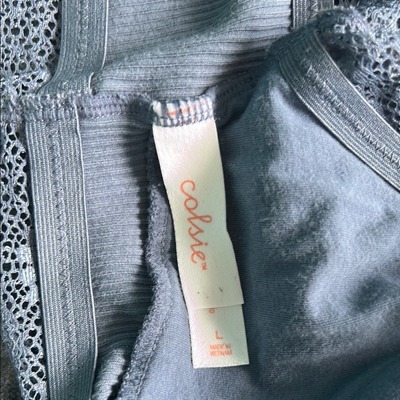 3/$20 Colsie Women's Ribbed Longline Bralette sz: L - Picture 6 of 6